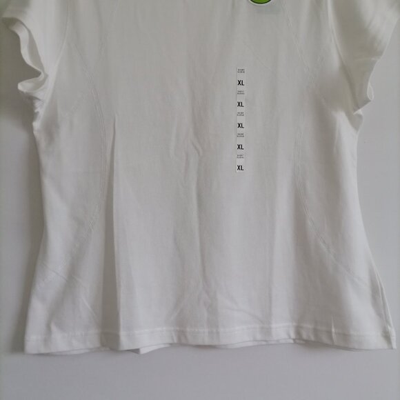 NWT Technology By Tek Gear Womens White Moisture Wicking Activewear Top Size XL - Picture 3 of 5